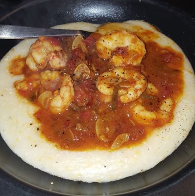 Shrimp & Blue Cheese Grits-1